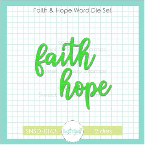 Simon Says Stamp! Sweet 'N Sassy FAITH AND HOPE WORD Die Set snsd-143