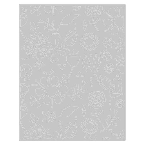 Simon Says Stamp! Tim Holtz Sizzix FOLK FLOWERS Thinlits Dies 665363