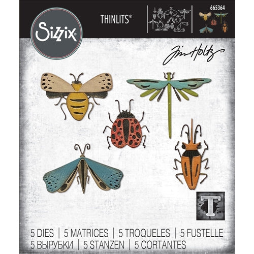 Simon Says Stamp! Tim Holtz Sizzix FUNKY INSECTS Thinlits Dies 665364