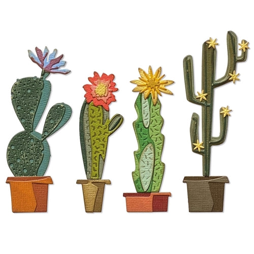 Simon Says Stamp! Tim Holtz Sizzix FUNKY CACTUS Thinlits Dies 665365