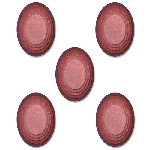 Simon Says Stamp! Tim Holtz Sizzix Framelits STACKED TILES OVALS Dies 665368