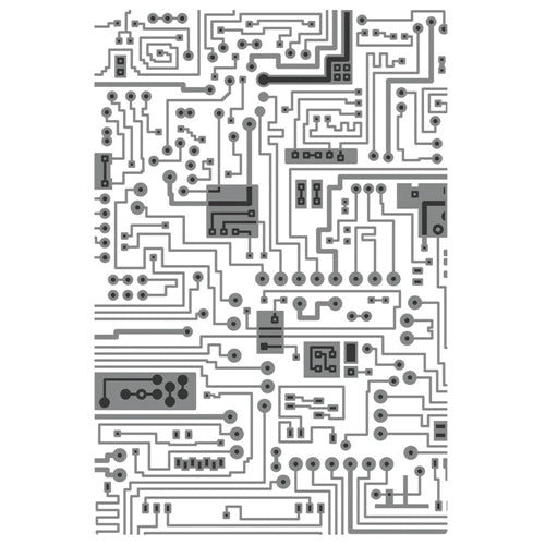 Simon Says Stamp! Tim Holtz Sizzix CIRCUIT 3D Texture Fades Embossing Folder 665372