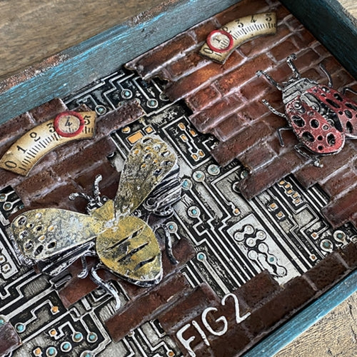 Simon Says Stamp! Tim Holtz Sizzix CIRCUIT 3D Texture Fades Embossing Folder 665372 | color-code:ALT4