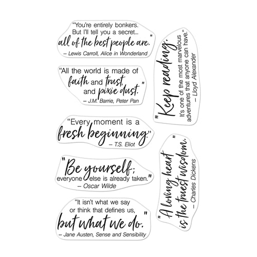 Simon Says Stamp! Hero Arts Clear Stamps LITERARY QUOTES Clear Stamps CM524