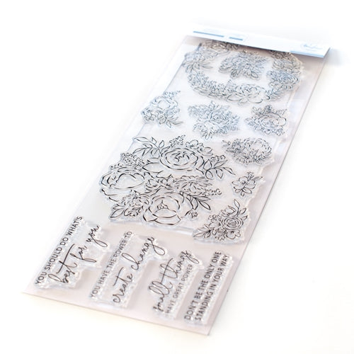 Simon Says Stamp! PinkFresh Studio PAINTED PEONY MIX Clear Stamp Set 111121*