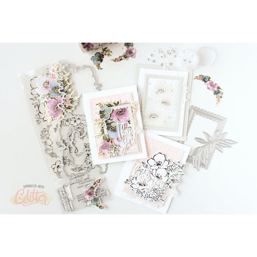 Simon Says Stamp! PinkFresh Studio PAINTED PEONY MIX Clear Stamp Set 111121*