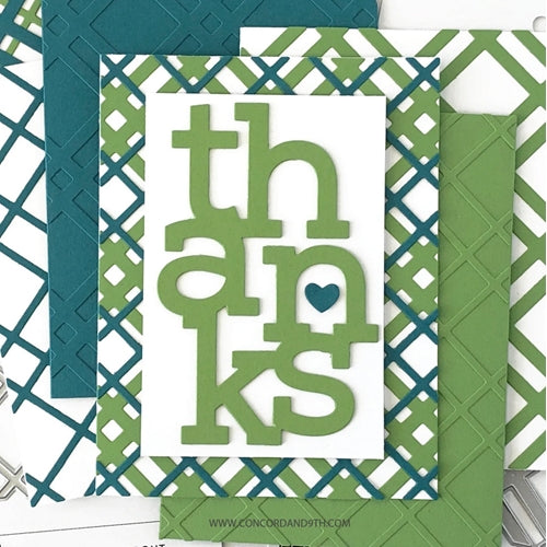 Simon Says Stamp! Concord & 9th PLAID CARD FRONT THIN Die 11065