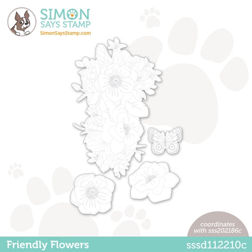 Simon Says Stamp! Simon Says Stamp FRIENDLY FLOWERS Wafer Dies sssd112210c