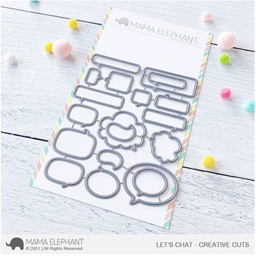 Simon Says Stamp! Mama Elephant LET'S CHAT Creative Cuts Steel Dies