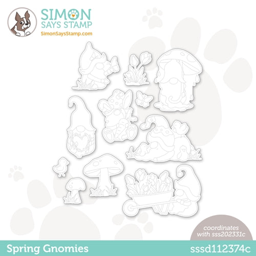 Simon Says Stamp! Simon Says Stamp SPRING GNOMIES Wafer Dies sssd112374c