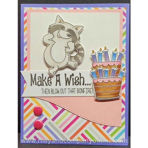 Simon Says Stamp! Riley And Company Funny Bones MAKE A WISH Cling Rubber Stamp RWD 901