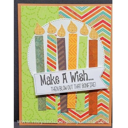 Simon Says Stamp! Riley And Company Funny Bones MAKE A WISH Cling Rubber Stamp RWD 901