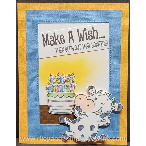 Simon Says Stamp! Riley And Company Funny Bones MAKE A WISH Cling Rubber Stamp RWD 901
