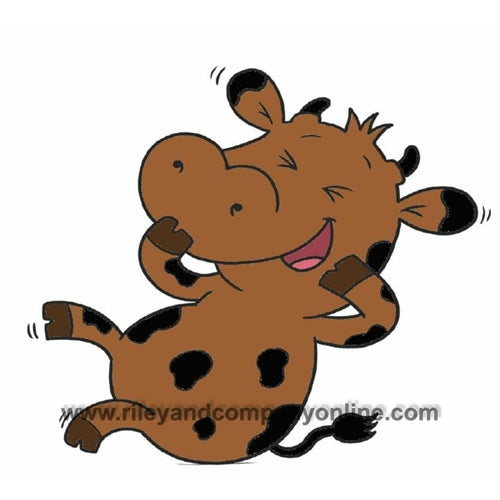 Simon Says Stamp! Riley And Company Funny Bones GIGGLING COW Cling Rubber Stamp RLY328