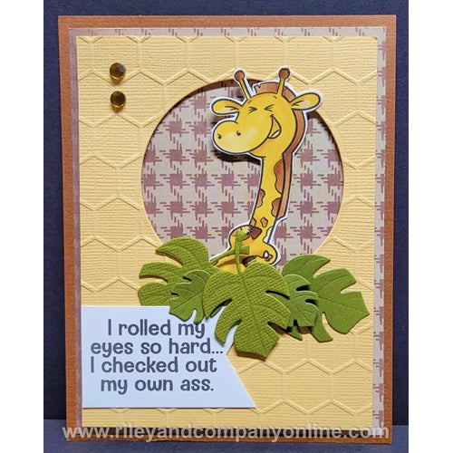 Simon Says Stamp! Riley And Company Funny Bones GIGGLING GIRAFFE Cling Rubber Stamp RLY330