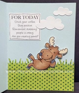 Simon Says Stamp! Riley And Company Funny Bones FOR TODAY Cling Rubber Stamp RWD 887