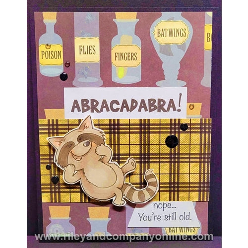 Simon Says Stamp! Riley And Company Funny Bones ABRACADABRA Cling Rubber Stamp RWD 886