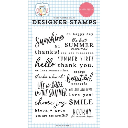 Simon Says Stamp! Carta Bella SUMMER SENTIMENTS Clear Stamp Set cbs133044