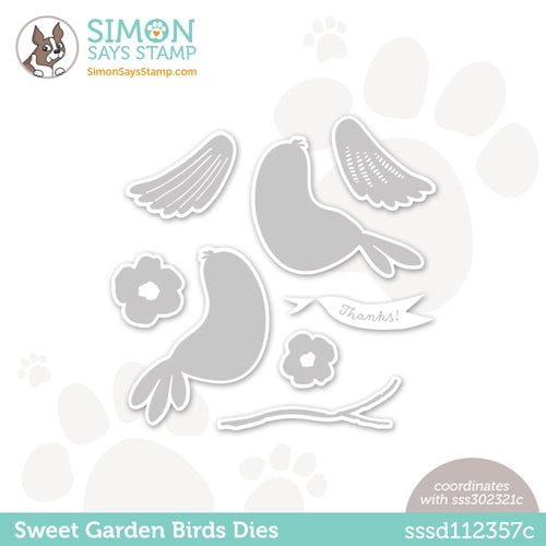 Simon Says Stamp! Simon Says Stamp SWEET GARDEN BIRDS Wafer Dies sssd112357c *