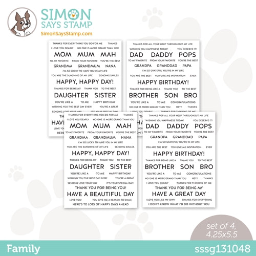 Simon Says Stamp! Simon Says Stamp Sentiment Strips FAMILY sssg131048