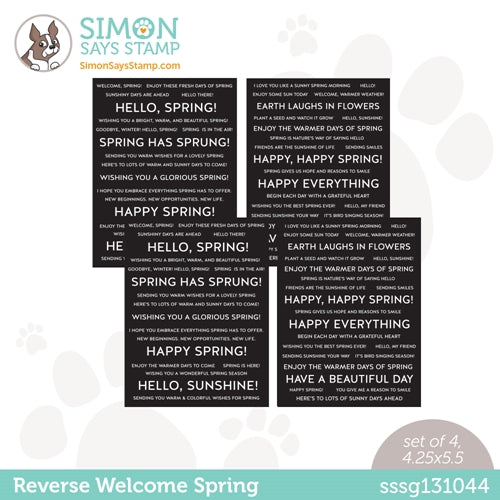 Simon Says Stamp! Simon Says Stamp Sentiment Strips REVERSE WELCOME SPRING sssg131044
