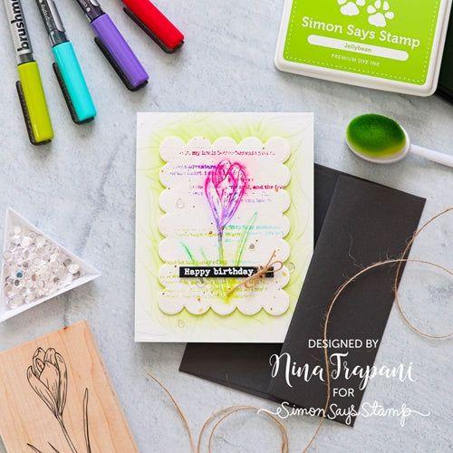 Simon Says Stamp! Simon Says Cling Stamp FRIENDSHIP TEXT BACKGROUND sss102257