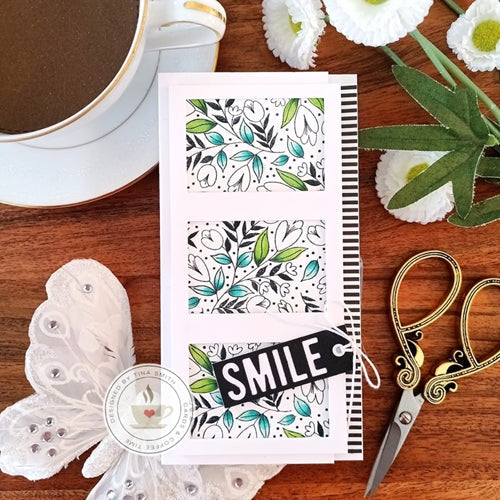 Simon Says Stamp! Simon Says Cling Stamp HEART FLOWERS BACKGROUND sss102281 | color-code:ALT0
