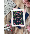 Simon Says Stamp! Simon Says Cling Stamp HEART FLOWERS BACKGROUND sss102281