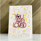Simon Says Stamp! Simon Says Cling Stamp HEART FLOWERS BACKGROUND sss102281