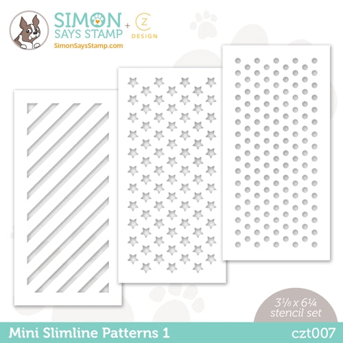 Simon Says Stamp! CZ Design Stencils MINI SLIMLINE PATTERNS czt007