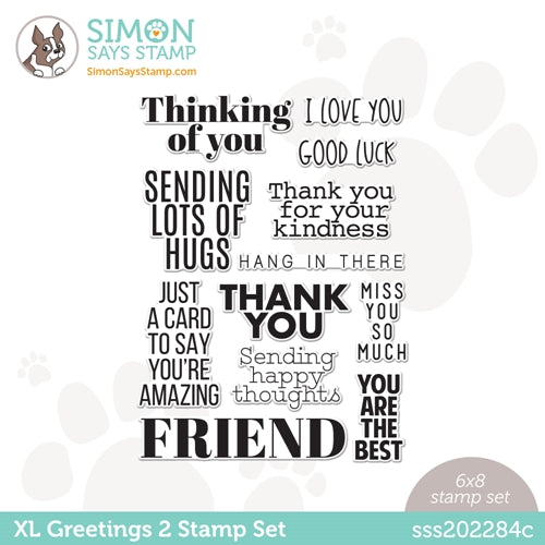 Simon Says Stamp! Simon Says Clear Stamps XL GREETINGS 2 sss202284c