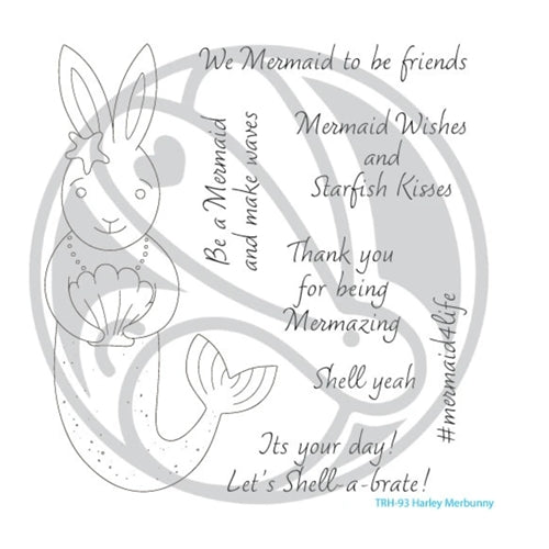 Simon Says Stamp! The Rabbit Hole Designs HARLEY MERBUNNY Clear Stamps TRH 93*