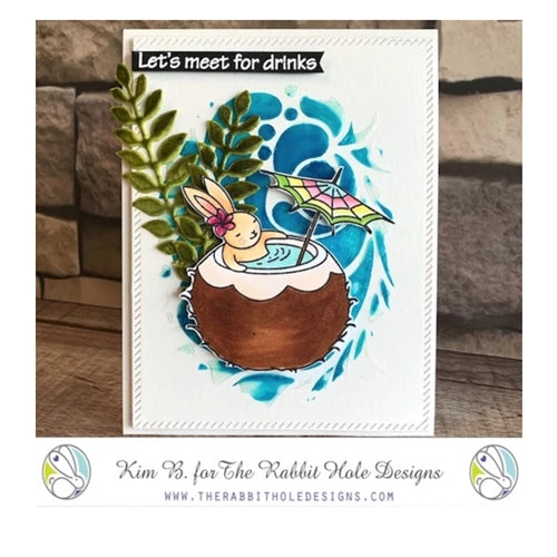 Simon Says Stamp! The Rabbit Hole Designs TROPICAL STATE OF MIND Clear Stamps TRH 94*