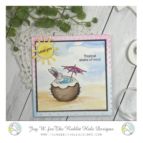 Simon Says Stamp! The Rabbit Hole Designs TROPICAL STATE OF MIND Clear Stamps TRH 94*
