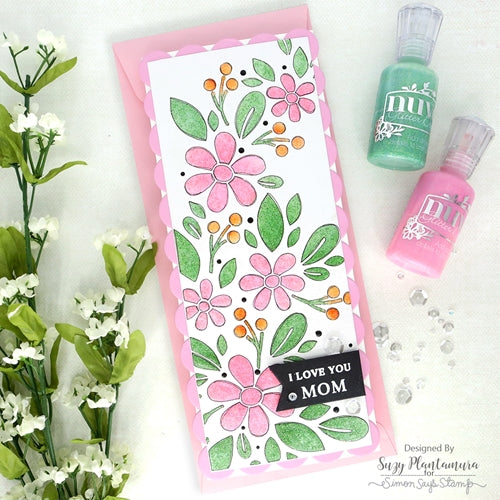Simon Says Stamp! Simon Says Stamp Stencil FADING FLORALS ssst221542 | color-code:ALT1