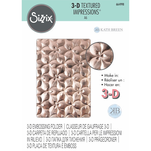 Simon Says Stamp! Sizzix Textured Impressions ORGANIC PETALS 3D Embossing Folder 664998