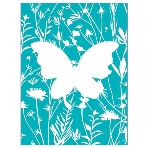 Simon Says Stamp! Sizzix BUTTERFLY MEADOW Impresslits Cut and Emboss Folder 665200