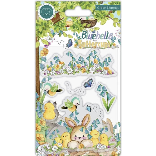 Simon Says Stamp! Craft Consortium BLUEBELLS AND BUTTERCUPS CHICKS Clear Stamps CCSTMP056*