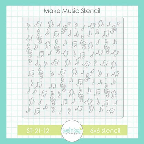 Simon Says Stamp! Sweet 'N Sassy MAKE MUSIC Stencil st2112