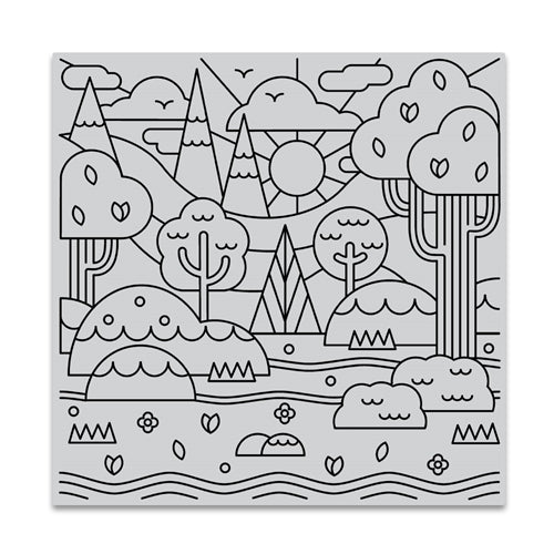 Simon Says Stamp! Hero Arts Cling Stamp FOREST SHAPES BOLD PRINTS CG842*