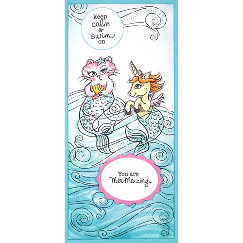 Simon Says Stamp! Stampendous Clear Stamps MERMAID PALS ssc1403*