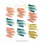 Simon Says Stamp! Concord & 9th BANNER BUILDER Clear Stamp Set 11081