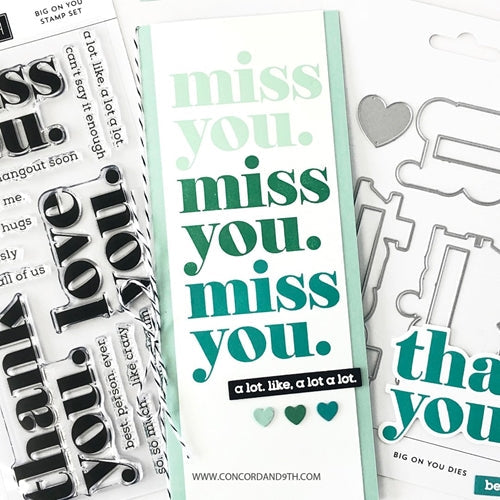 Simon Says Stamp! Concord & 9th BIG ON YOU Clear Stamp Set 11084