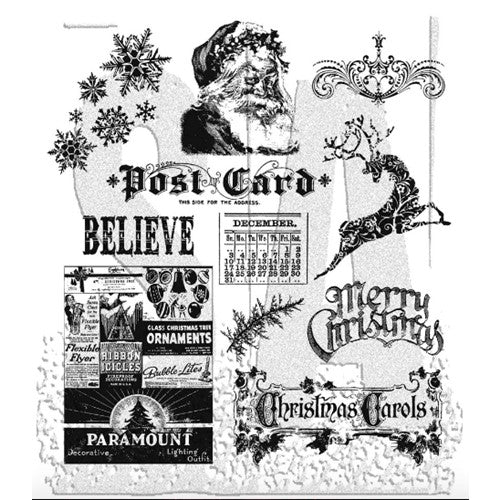 Simon Says Stamp! Tim Holtz Cling Rubber Stamps MINI HOLIDAYS CMS066