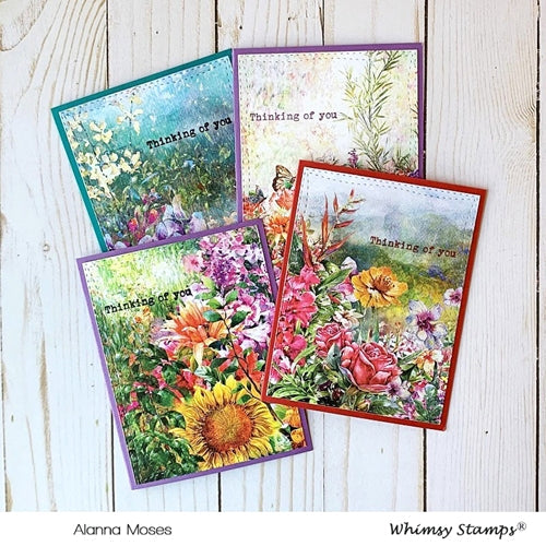 Simon Says Stamp! Whimsy Stamps FLORAL IMPRESSIONS 6 x 6 Paper Pads WSDP31