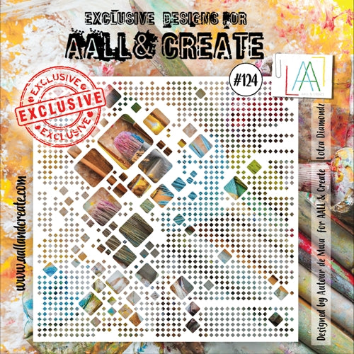 Simon Says Stamp! AALL & Create LOTZA DIAMONDZ 6x6 Stencil aal10124