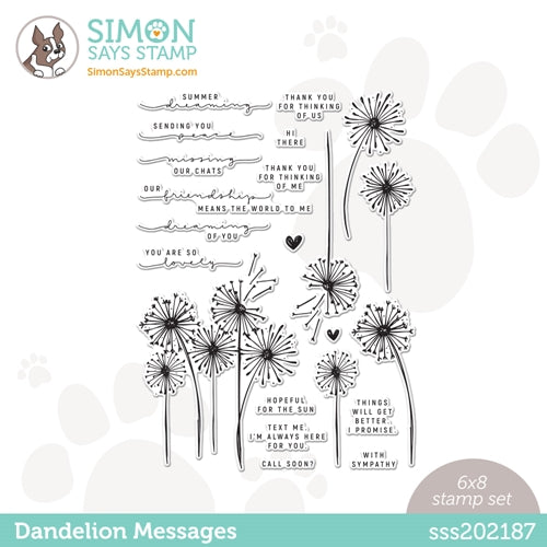 Simon Says Stamp! Simon Says Clear Stamps DANDELION MESSAGES sss202187