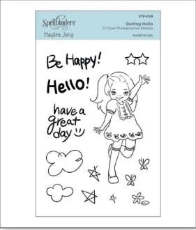 Simon Says Stamp! STP 039 Spellbinders DARLING HELLO Clear Stamps*