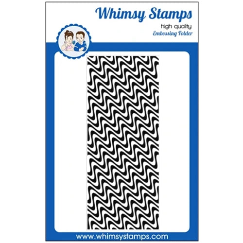 Simon Says Stamp! Whimsy Stamps WAVE LENGTHS Slimline Embossing Folder WSEF02