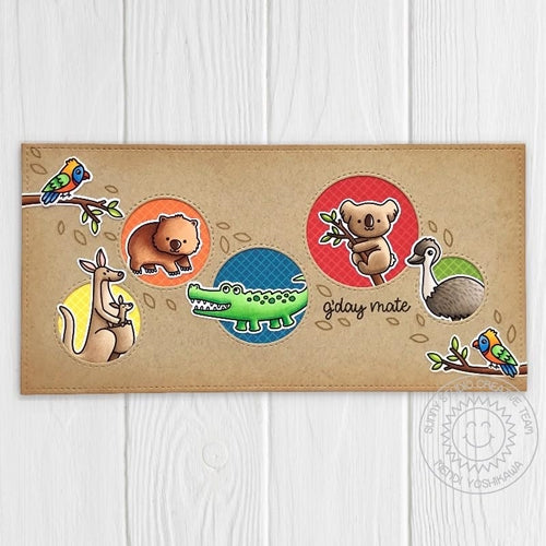 Simon Says Stamp! Sunny Studio OUTBACK CRITTERS Clear Stamps SSCL 301*